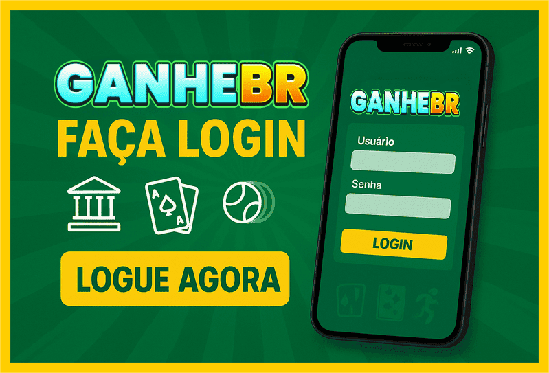 Imagem destacando login seguro na GANHEBR para novos usuários